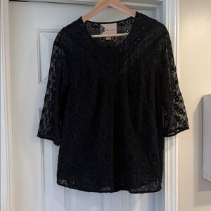 Black Lace Blouse